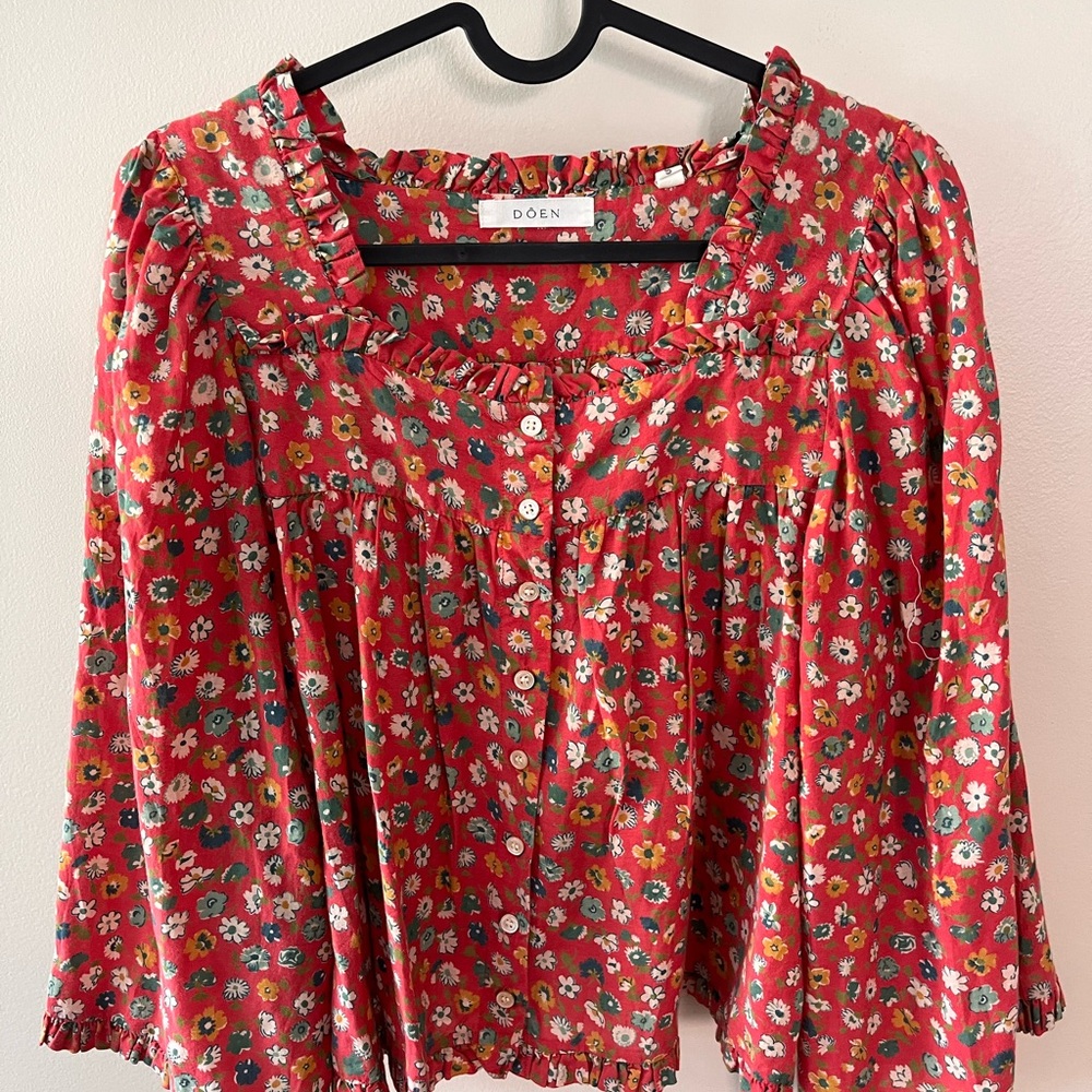 Doen Lunaria Ruffled Floral Blouse